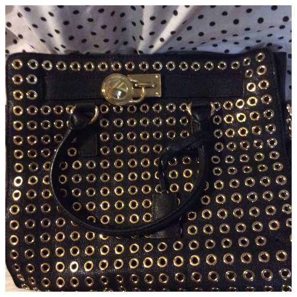 Grommet studded Michael Kors handbag tote - Picture 1 of 4